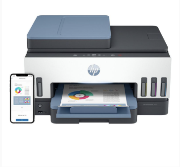 Inkjet printer with smartphone